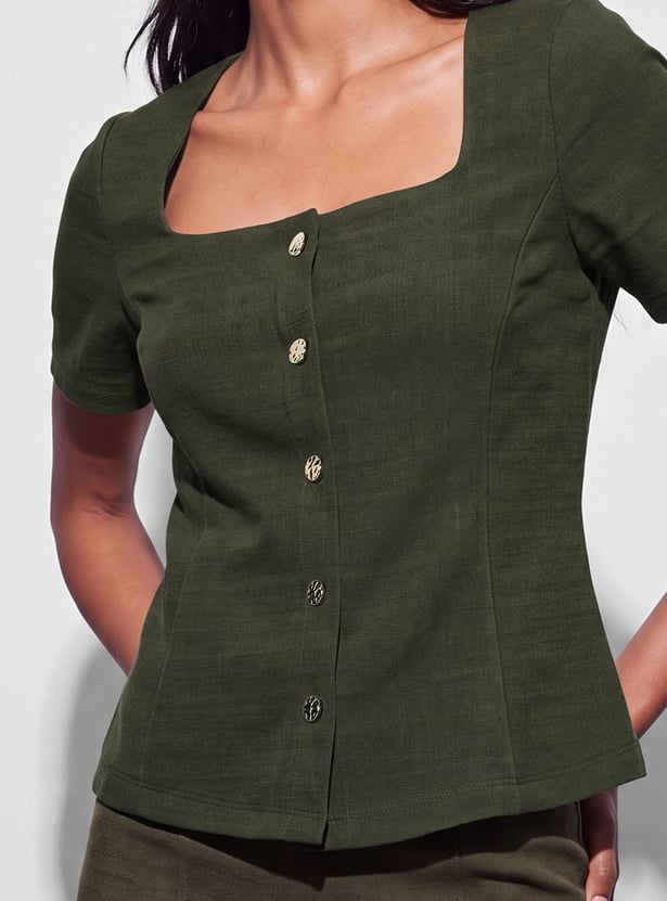 CODE Square Neck Top