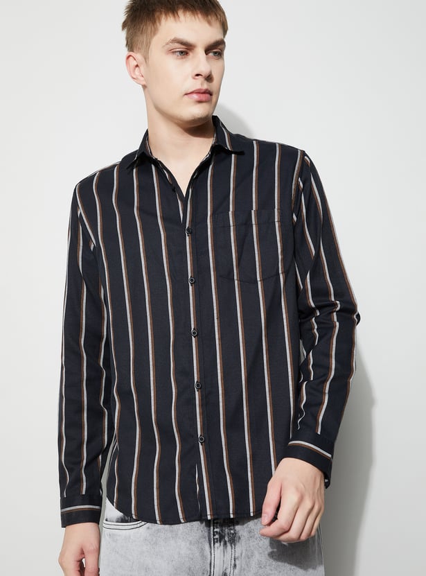FAME FOREVER Striped Smart Fit Shirt