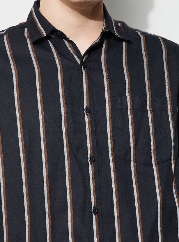 FAME FOREVER Striped Smart Fit Shirt