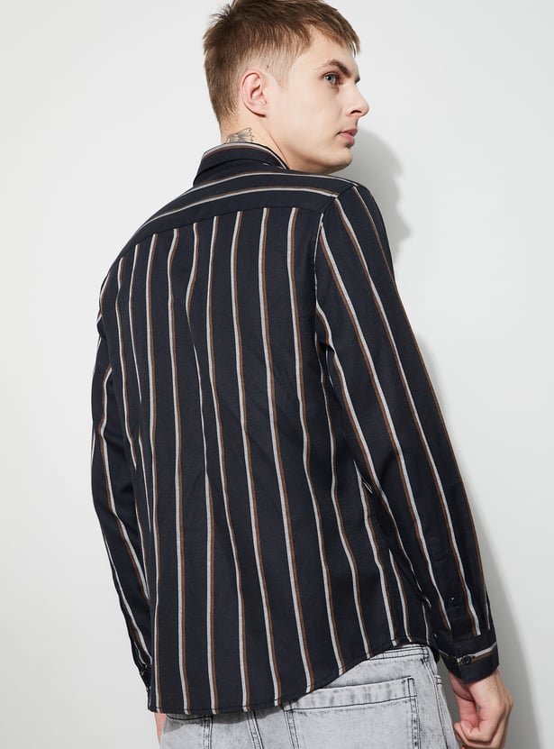 FAME FOREVER Striped Smart Fit Shirt