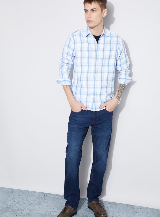 FAME FOREVER Checked Smart Fit Shirt