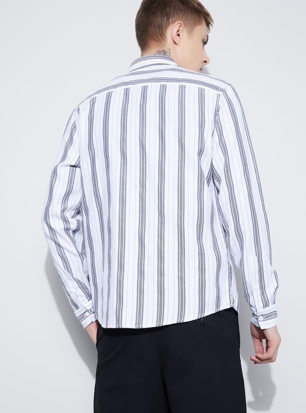 FAME FOREVER Striped Smart Fit Shirt