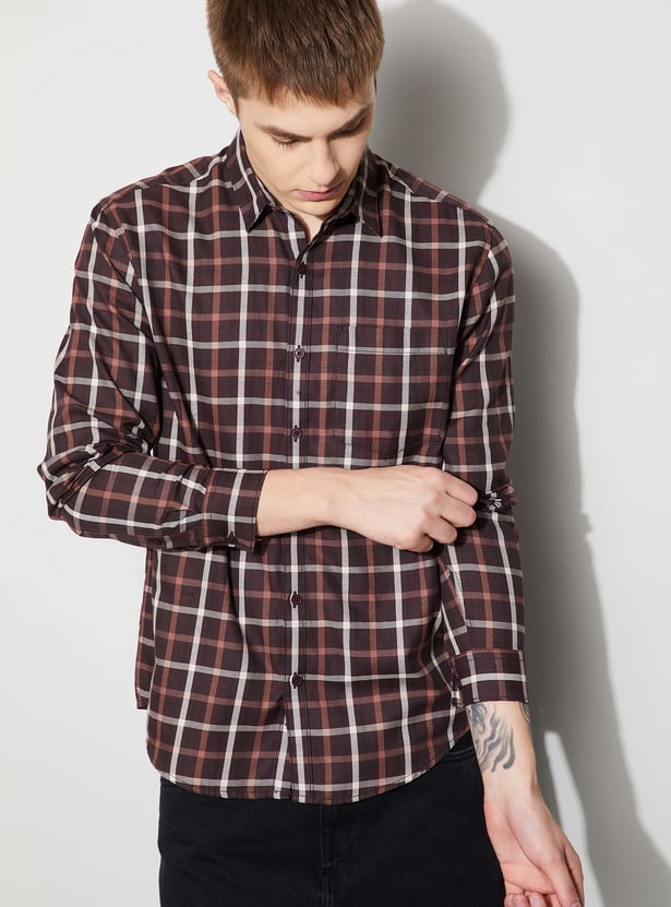 FAME FOREVER Checked Smart Fit Shirt