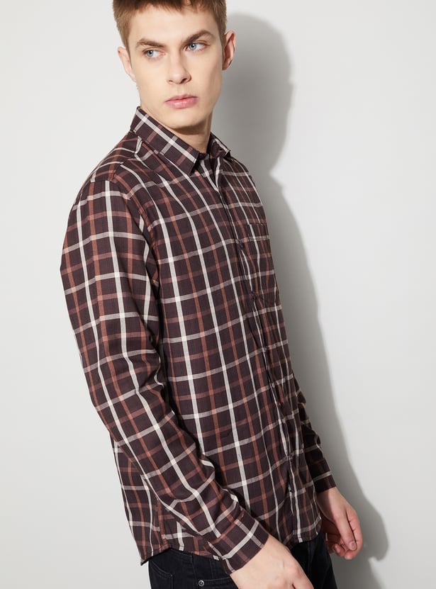 FAME FOREVER Checked Smart Fit Shirt