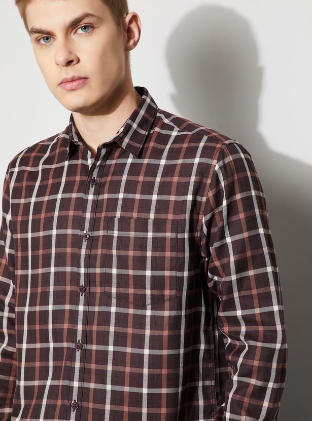 FAME FOREVER Checked Smart Fit Shirt