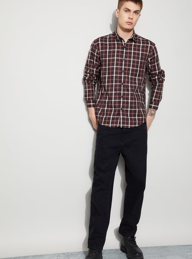 FAME FOREVER Checked Smart Fit Shirt