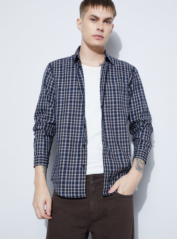 FAME FOREVER Checked Smart Fit Shirt