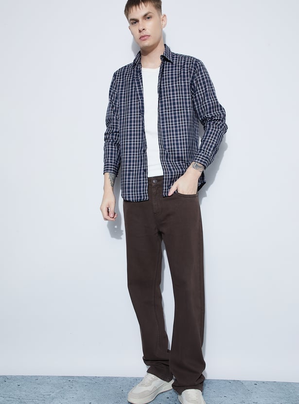 FAME FOREVER Checked Smart Fit Shirt