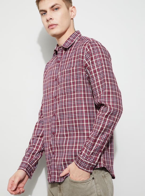 FAME FOREVER Checked Smart Fit Shirt