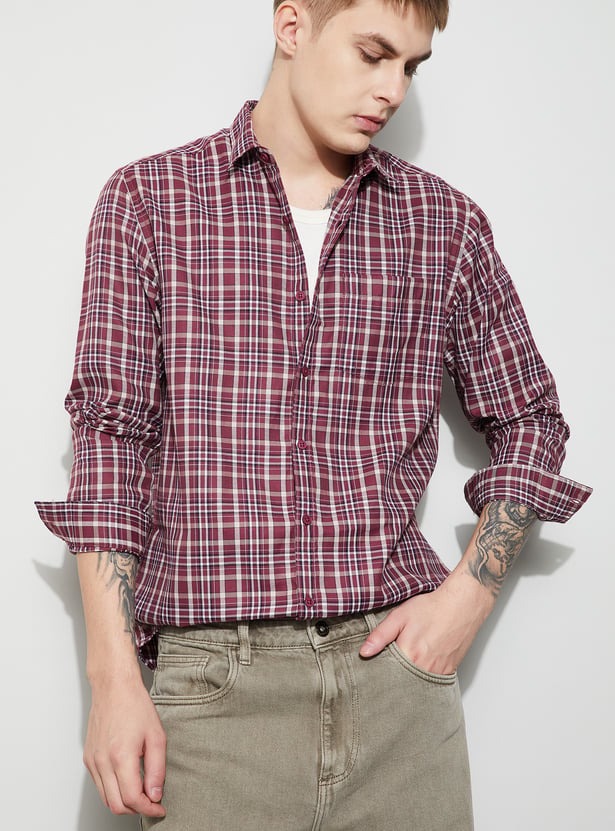 FAME FOREVER Checked Smart Fit Shirt
