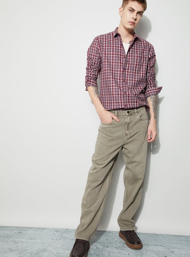 FAME FOREVER Checked Smart Fit Shirt