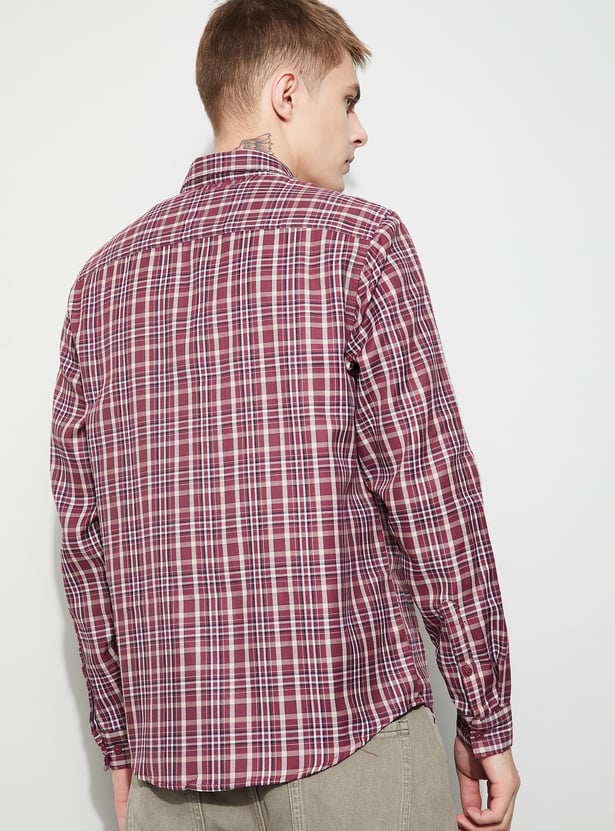FAME FOREVER Checked Smart Fit Shirt