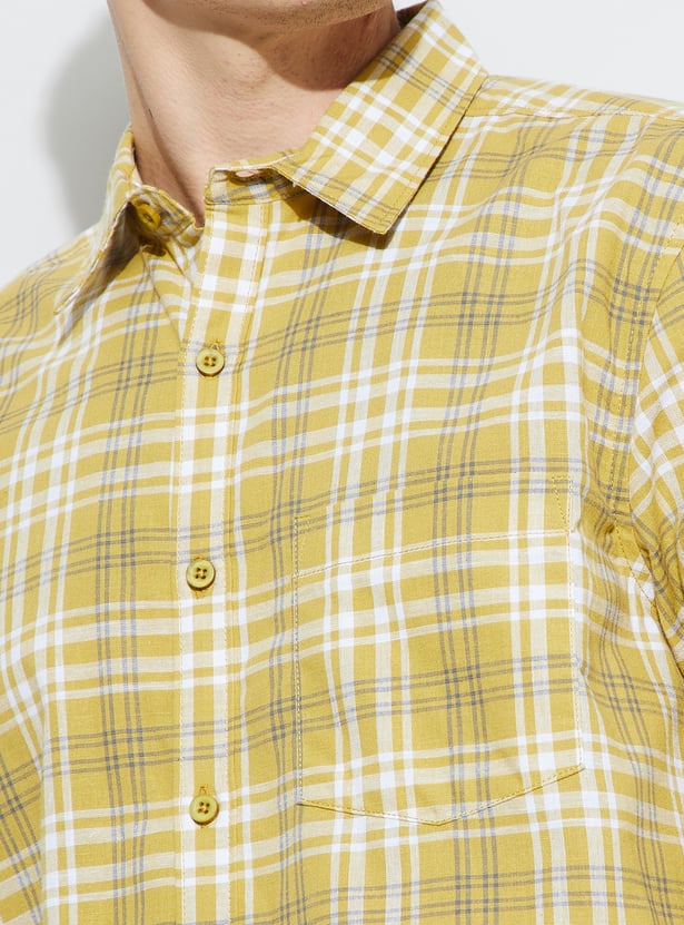 FAME FOREVER Checked Smart Fit Shirt