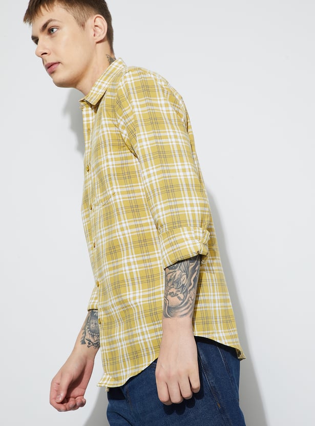 FAME FOREVER Checked Smart Fit Shirt