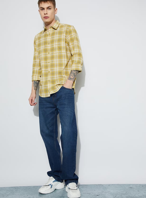 FAME FOREVER Checked Smart Fit Shirt