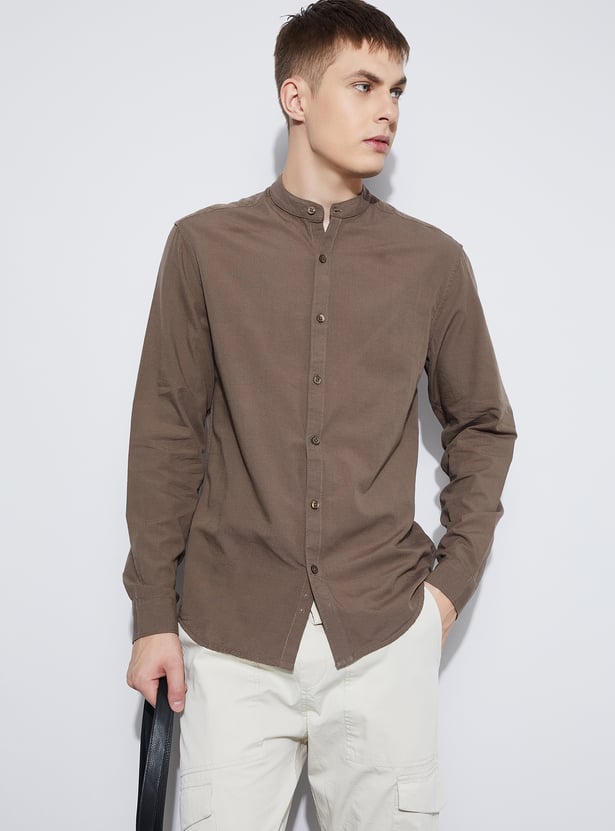 FAME FOREVER Solid Regular Fit Shirt