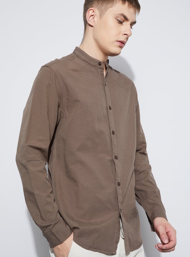 FAME FOREVER Solid Regular Fit Shirt