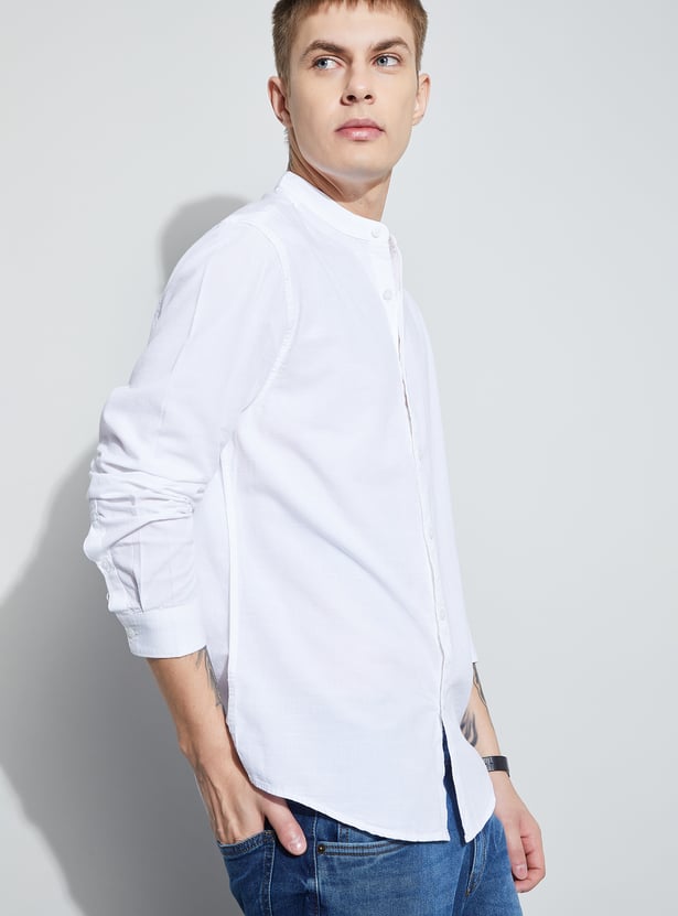 FAME FOREVER Solid Regular Fit Shirt