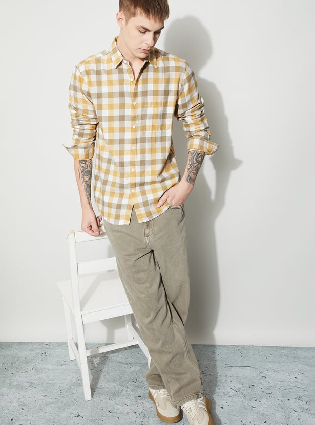 FAME FOREVER Checked Smart Fit Shirt