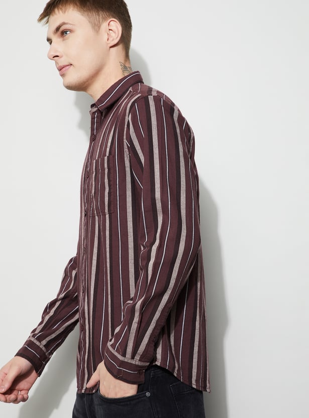 FAME FOREVER Striped Smart Fit Shirt