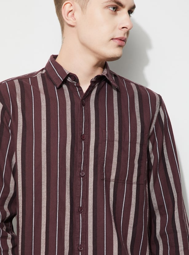 FAME FOREVER Striped Smart Fit Shirt