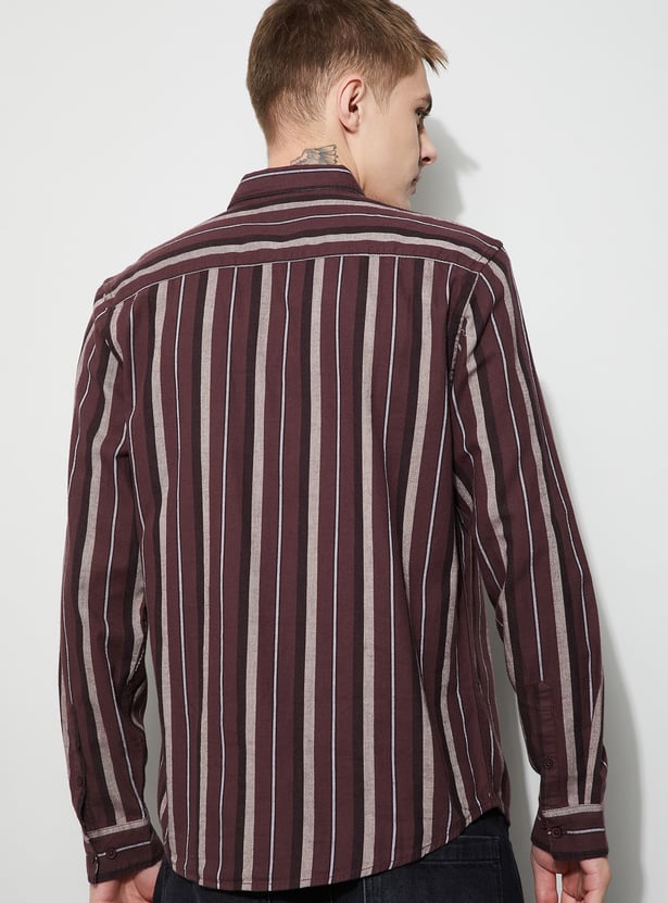 FAME FOREVER Striped Smart Fit Shirt
