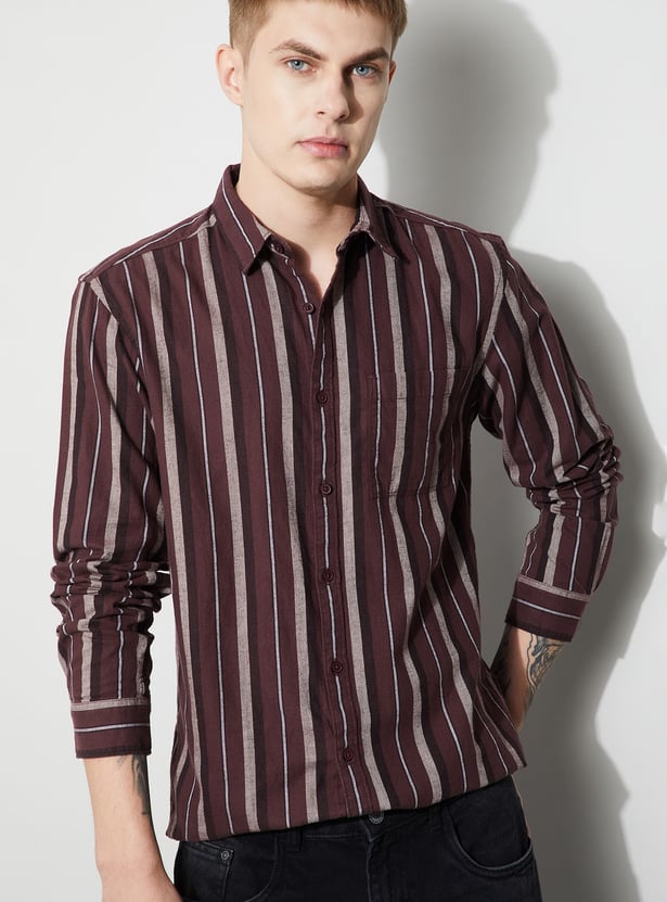 FAME FOREVER Striped Smart Fit Shirt