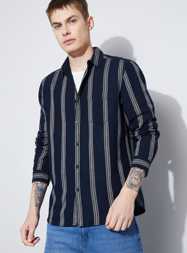 FAME FOREVER Striped Smart Fit Shirt