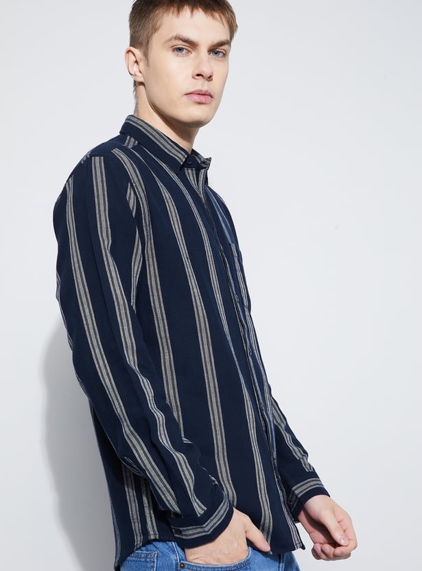 FAME FOREVER Striped Smart Fit Shirt