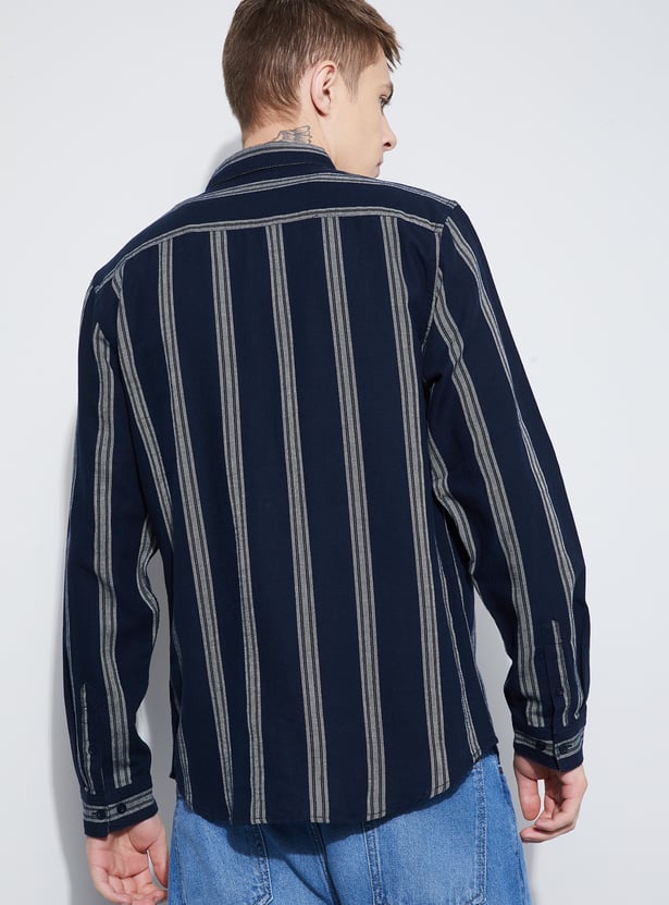FAME FOREVER Striped Smart Fit Shirt