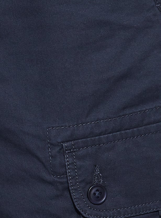 FAME FOREVER Solid Cargo Shorts