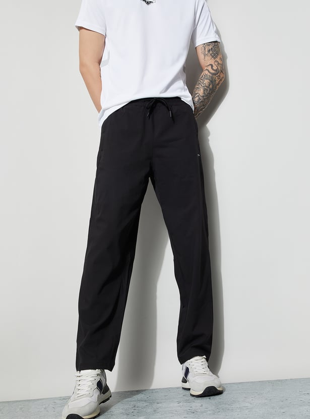 FAME FOREVER Solid Relaxed Track Pants