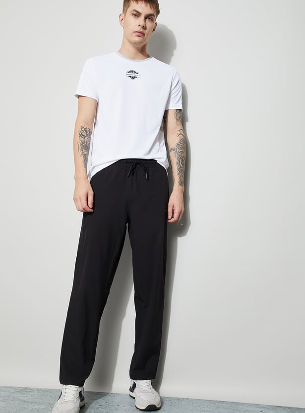 FAME FOREVER Solid Relaxed Track Pants