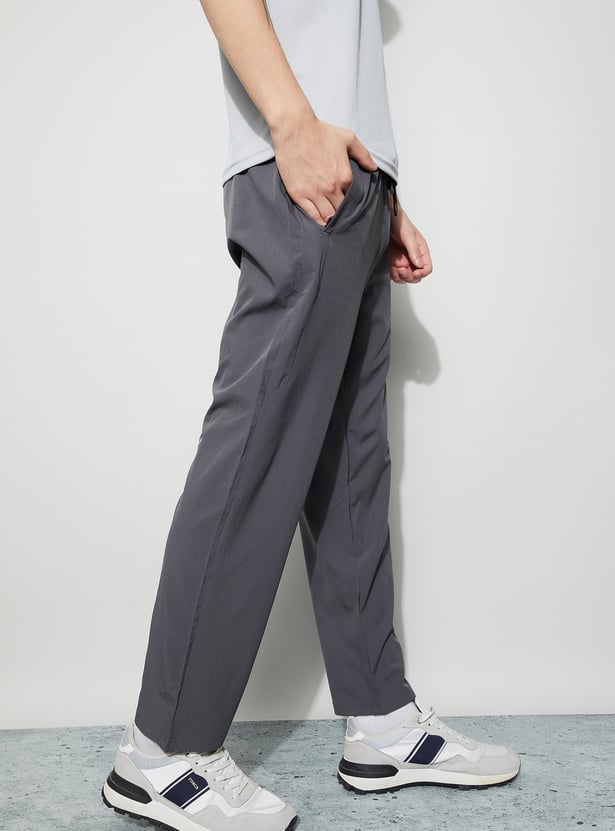 FAME FOREVER Solid Relaxed Track Pants