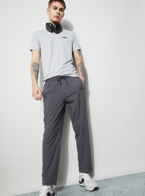 FAME FOREVER Solid Relaxed Track Pants