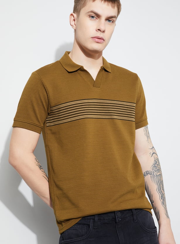 DENIMIZE Striped Polo T-shirt