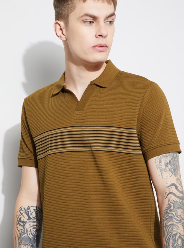 DENIMIZE Striped Polo T-shirt