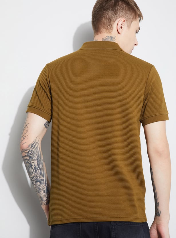 DENIMIZE Striped Polo T-shirt