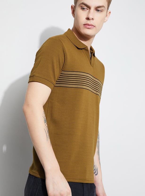 DENIMIZE Striped Polo T-shirt