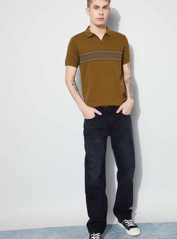 DENIMIZE Striped Polo T-shirt