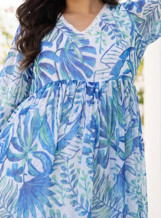 W Floral Print Maxi Dress