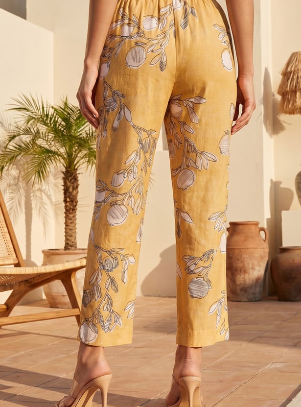 W Printed Straight Pants