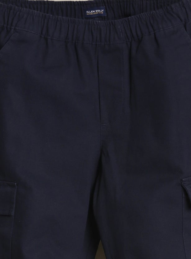 ALLEN SOLLY Boys Solid Cargo Joggers