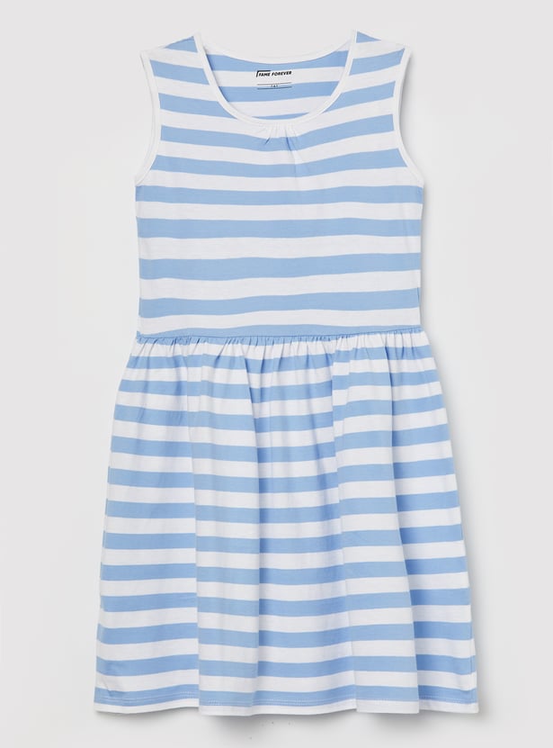 FAME FOREVER Girls Striped A-Line Dress