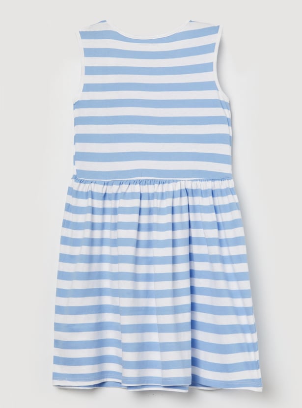 FAME FOREVER Girls Striped A-Line Dress
