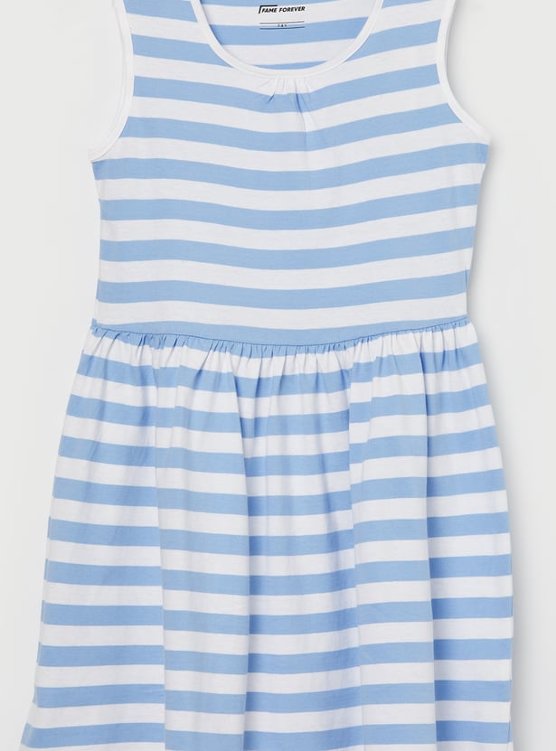FAME FOREVER Girls Striped A-Line Dress