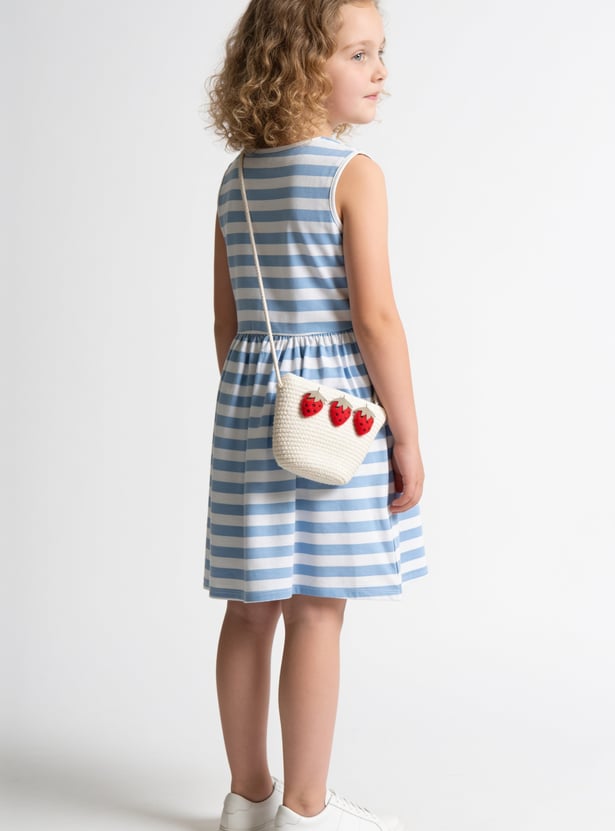 FAME FOREVER Girls Striped A-Line Dress