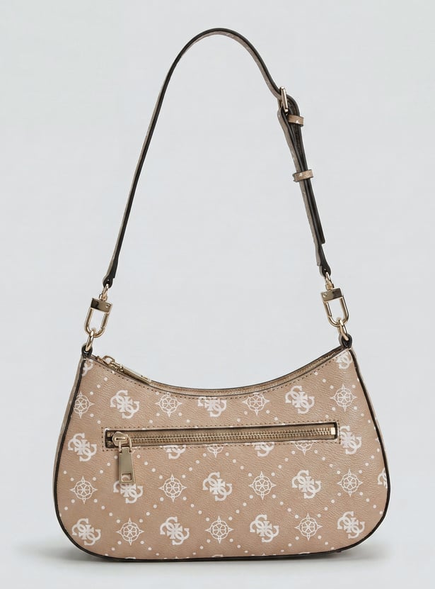 GUESS Monogram Print Shoulder Bag