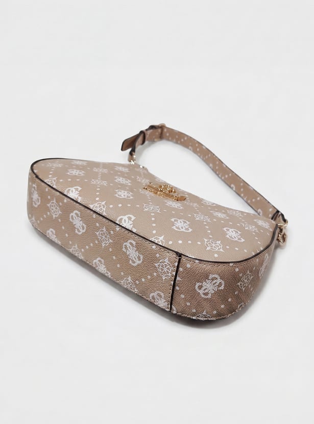 GUESS Monogram Print Shoulder Bag