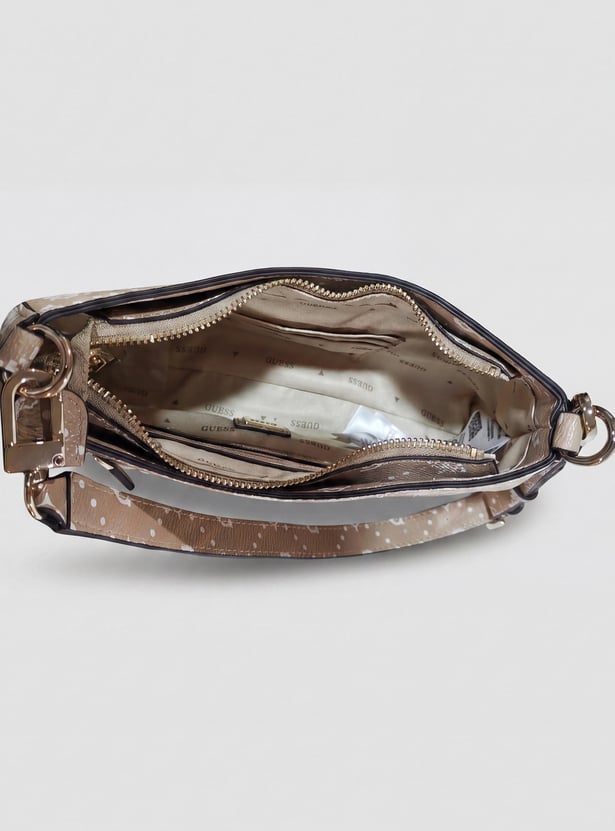 GUESS Monogram Print Shoulder Bag